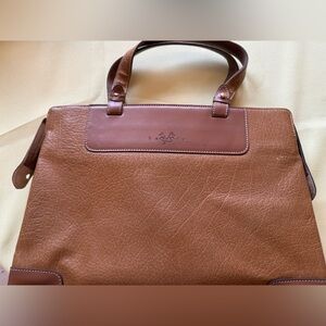 Elegant Brown Leather Tote Bag